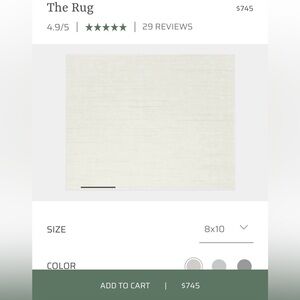 THUMA RUG BONE COLOR, UNOPENED STILL IN PACKAGING